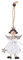 RORPOIR Weihnachtsengel-Anhänger hängende Verzierungen des Feiertagsbaums Weihnachtsstrumpf Stuffer Weihnachtsengel Anhänger Weihnachtsengel Dekoration Weihnachtsdekorationen Stoff Weiß