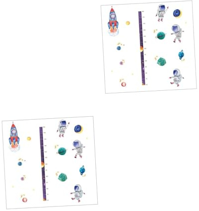 VICASKY 2sätze Astronauten-wachstumsmesser Wandtattoo Für Kinderzimmer Abnehmbarer Höhenmess-sticker Aus Hochwertigem Für Babyzimmer Kindergärten Und Raumdekoration Langlebig Und