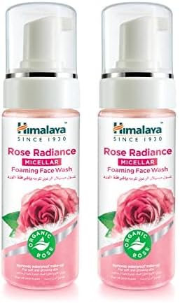 Himalaya Rose Radiance Micellar Foaming Face Wash, Removes Waterproof Make-up, 150ml (Pack of 2)