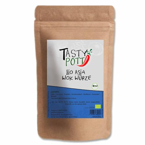 Tasty Pott Bio Asia Wok Gewürz 30 Gramm | Nachfüllbeutel Nachfüllpackung | Asiatische Küche | Kochen & Würzen | intenseniver Geschmack | Gewürzmischung | Asiatische Aromen | exotisch