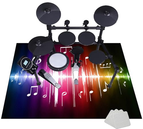 JaevKwzy 180 x 160 cm Trommel Teppiche für Bass Drum Snare Schallschutz Teppich Drum Teppich Schlagzeug Teppich Drum Rug Schallschutz Teppich Schallschutzmatte - Music Carpet Innen und Außen