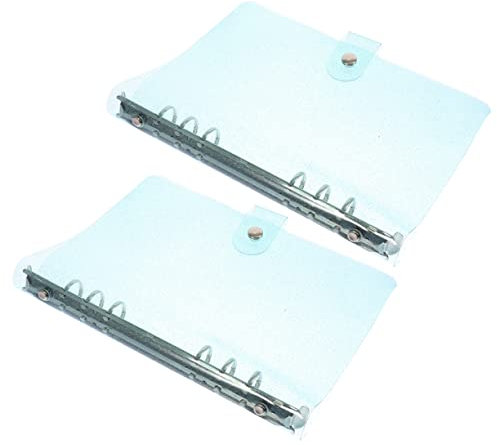 OFFSCH 2stücke Klares Personal Planner Binder Journal Glitter Binder Notizbuchhülle Sechs-ringe Planer Zubehör Hülle Für Loseblattordner