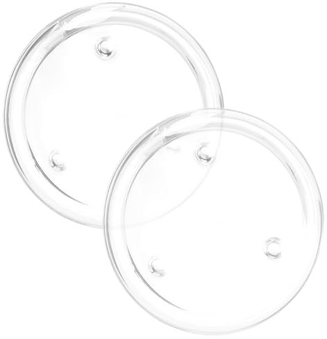 MAGICLULU 2 Stück Glas Kerzentabletts Transparent Dekorativ Für Tischdeko Und Abendessen Kerzenhalter Mit Elegantem Design