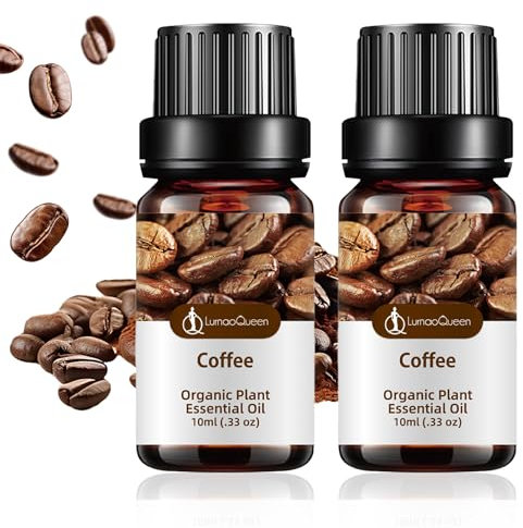 2 Stück Kaffeeöl10 Ml Kaffeeöl Gegen Falten,Pure Coffee Essential Oil,Ätherisches Kaffeeöl für die Aromatherapie,Düfte,Badebomben,Spray,Kerzen und Seifen,Mild und Nicht Reizend