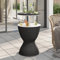 KTHLBRH Mesa Nevera 3 en 1 Polipropileno Negro Mesa de jardín