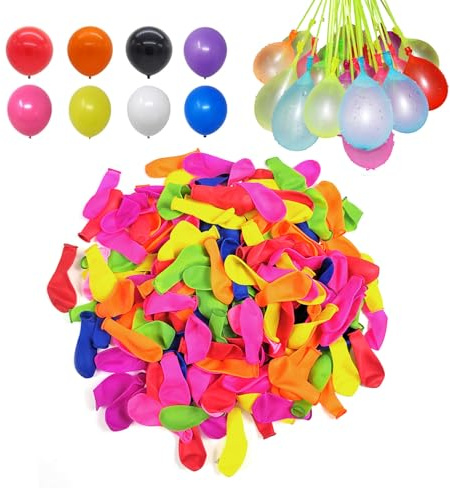 EHDWXVZM 500 Farbenfrohe Luftballons, Mini-Latexballons, Wassergefüllte Luftballons, Strandspielzeug, Partyvorräte.