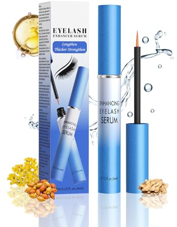 Wimpernserum ohne Hormone, Lash Serum & Augenbrauen Serum, Wimpern Serum schnell für längeres, dickeres, volleres, stärkeres Wachstum, Natürlich & vegan, 4ml
