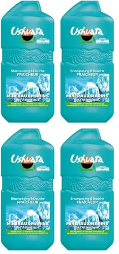 Ushuaïa Shampoing Douche Fraicheur Minéraux Marins 280ML (Lot de 4)