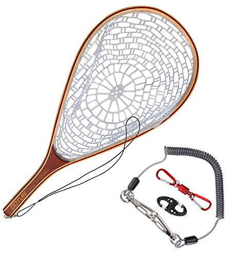 Goture Kescher Mit Magnetischem Verschluss - Gummierter Unterfangkescher, Teleskop Angelkescher für Karpfen, Teichkescher