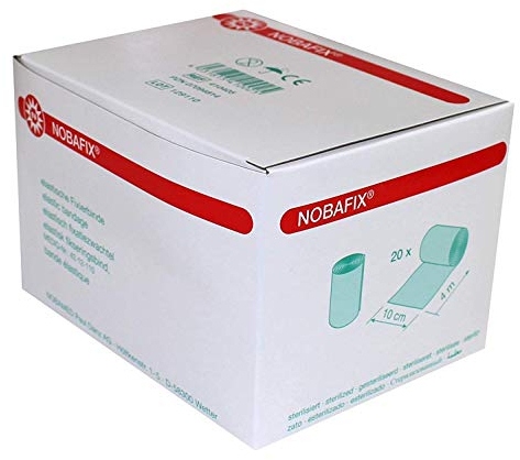 Noba Nobafix elastische Fixierbinden Mullbinden 400 Stück (10 cm x 4 m)