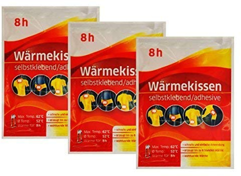 20 x Wärmepflaster selbstklebend, Wärmekissen, Wärmepad, wohltuende Wärme bis 8h