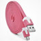 Shot Case - Cable Noodle 3m Micro USB pour Manette Playstation 4 PS4 3 Metres Chargeur USB Smartphone Connecteur (Couleur Rose)