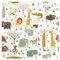murando - Tapete selbstklebend 10m Wandtattoo dekorative Möbelfolie Dekorfolie Fotofolie Panel Wandaufkleber Wandposter Wandsticker - Kinderzimmer Tiere Afrikas für Kinder e-B-0027-j-a