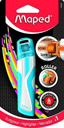 Maped - Roll-Textmarker mit Dekor FLUO PEPS - blau