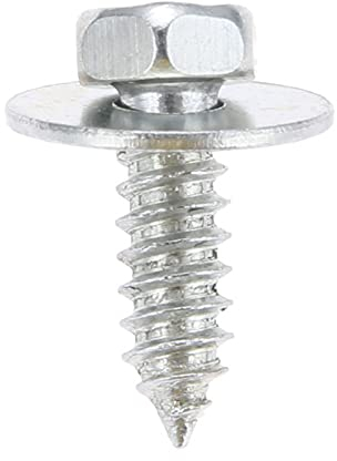 Mtsooning 20pcs Galvanisierte Silberne Metallbolzen Sechskantschrauben Befestigungsnieten für Karosserieschrauben Innenverkleidungen Auto-Kotflügel