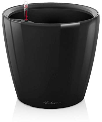 Lechuza Pflanztopf Classico LS 35 schwarz Hochglanz 16069