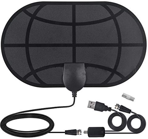 DollaTek Mini Antena de TV Digital Amplificador de señal de Alcance de 50 Millas F-TV HDTV Compatible Antena de Interior 4K DVB-T2 ATSC