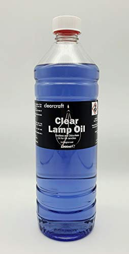 CLEARCRAFT SMOKELESS, ODOURLESS COLOURED LAMP OIL - 1 LITRE - FREE FUNNEL - PERFECT FOR USE WITH MODERN OIL CANDLES, TRADITIONAL OIL LAMPS BOTH INDOOR AND OUTDOOR USE (LILAC)