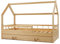 Hausbett Kinderbett mit Schublade Rausfallschutz Skandinavisches Design 160x80cm (Farbe: naturfarben)