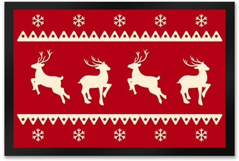 speecheese Rentier Weihnachten Fußmatte XXL in 50x75 cm als Dekoration für die Weihnachtszeit oder als Wichtelgeschenk für die Familie, Freunde und Kollegen