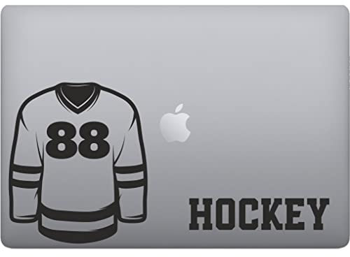 Aufkleber HOCKEY SPORT STICKERS für PC, Vinyl, Tablet, Computer, Apfelkunst, Vinyl, Farbe wählbar (schwarz)