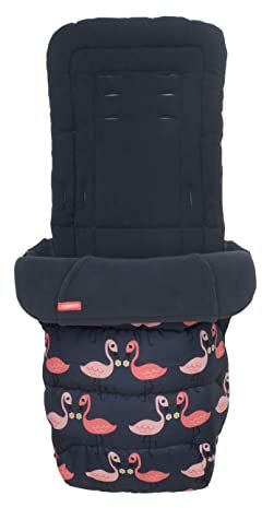 Cosatto Universal Fußsack - Cosy Toes, All Season Luxus Gesteppter Kinderwagen, Kinderwagen, Kinderwagen, waschbar, mit Kängurutasche für Hände (Pretty Flamingo)