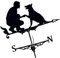Girouette En Métal Homme Chien Girouette Décorative Jardin Cour Indicateur De Direction Du Vent Toit Jardin Vitesse Du Vent Spinner Décorations Pour Ornements Extérieurs Ferme Cour Jardin