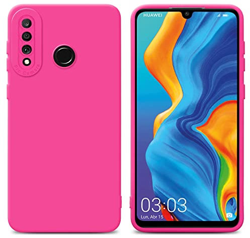 Cadorabo Custodia compatibile con Huawei P30 LITE in FLUID HOTPINK - Coperchio protettivo in silicone TPU flessibile