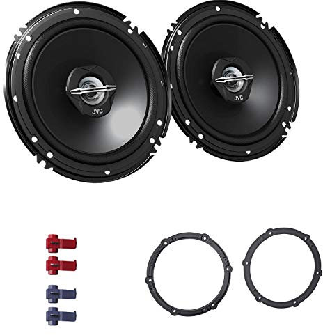 JVC CS-J620X Auto Lautsprecher 16,5 cm mit Einbauset passend für Citroen C4 (L) Picasso Coupé 2005-2010 Türen vorne/hinten 600 W 165mm 2 Wege Koax