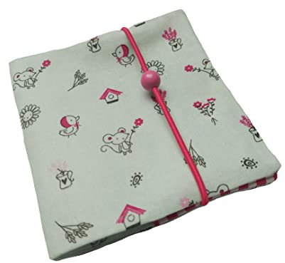 Pixi Buchhülle Kleinbuchhülle Tiermotive, Hülle für Pixibücher unterwegs Handmade by die-kreative-fee (Mäuschen mint)