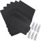 Medifier PVC-Reparatur-Set für aufblasbare Boote, strapazierfähig, mit Kleber, 185 mm x 125 mm, Gummiboot, wasserdicht, selbstklebend, Reparatur-Set für aufblasbares Boot, Kanu, Kajak, Schwarz, 6