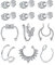 Incaton Fake Septum Piercing Nasenring Edelstahl Fake Nasenpiercing Non Piercing Septum Tragus Clip Fake Piercing Nase Ring Hoop