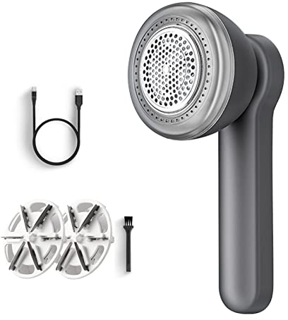 Removedor de Pelusa Eléctrico Portátil para Quitar Pelusas de la Ropa y Jerseys - Gris