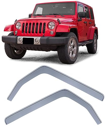 Windabweiser Regenabweiser Windschutz Schwarz Smoke für Jeep Wrangler JK 07-18