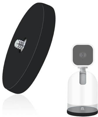 Magnetic Camera Mounting Base Compatible with Blink Mini Pan-Tilt,Eufy Security Indoor Cam E220, Litokam 2K Indoor Security Camera, Rubber Coating Neodymium Magnet Stand with 1/4’’ Male Thread Stud
