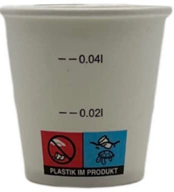 Ol-gastro-Bedarf 100 Stk. Einweg Becher Trinkbecher Pappbecher 2cl-4cl (20-40ml)