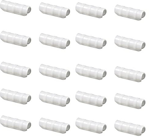Lot de 20 Clips de Tige pour Tube de Serre, 19/20/25 mm, Clips de Tuyau pour Serre en Film Plastique, Clips de Tube pour bâtiments de Jardin, Tube de Cadre de Film et kit - Blanc 20 mm