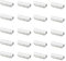 Lot de 20 Clips de Tige pour Tube de Serre, 19/20/25 mm, Clips de Tuyau pour Serre en Film Plastique, Clips de Tube pour bâtiments de Jardin, Tube de Cadre de Film et kit - Blanc 20 mm