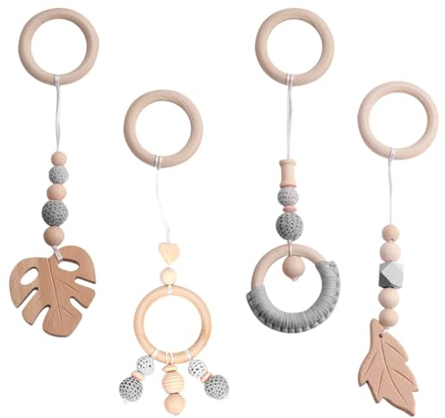 SKJJL Chaîne de Poussette en Bois bébé, chaîne de Poussette bébé, chaîne de Poussette, chaîne de Poussette garçon Fille pour bébés et Jeunes Enfants à partir de 0+ Mois