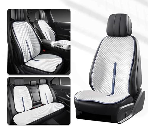 GRONGU Coussins Siège Voiture, pour Ferrari 360 365 456, Four Seasons General Ice Silk Cool Tapis Antidérapant Accessoires de Décoration Intérieure,White-C