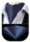 HISDERN Krawattenschal Herren Dunkelblau Seide Hochzeit Elegant Ascot Krawatte und Einstecktuch Set Paisley Halstuch mit Taschentuch für Männer