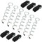 MUKCHAP Set of 6 31cm Trampoline Anchor Kit with Round Head, Galvanized Spiral Ground Anchor Set with Stakes and Straps for Sheds, Swings, Tents