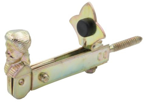 BRESKO 1-10 Stück Fensterladenhalter Feststeller Klappladenhalter Ladenhalter Fensterladen Halter Fensterladenfeststeller Beschlag Fenster (Gelb Männchen mit verstellbaren Anschlag, 4)