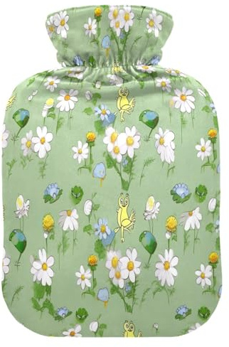Frogs and Bugs Wärmflaschenbeutel, 2 Liter Wärmbeutel, Wärmflasche für Nackenschmerzen, Kaltkompressenbeutel