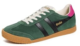 Gola Women's Elan Fashion Sneakers, Evergreen White, 4 UK