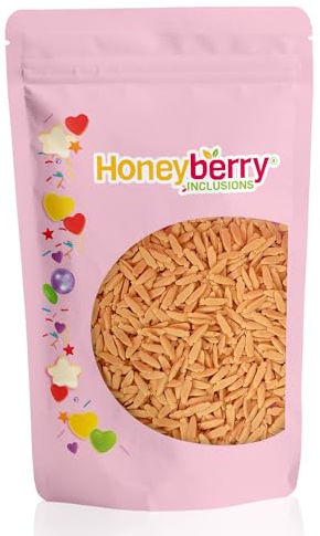 HONEYBERRY INCLUSIONS Orange Carrots Sprinkles 200g - Premium Edible Decorating Carrot Sprinkles for Baking, Cupcake and Cake Decorations, Ice Cream, Dessert and Icing Decoration Toppers