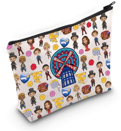 WZMPA Moulin Rouge Make-up-Tasche mit Musik, Moulin Rouge, Merch, Moulin Rouge Come What May, Satin, Geschenk für christliche Fans, Come What May 2, Passform: