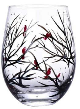 Copas de vino redondas creativas copa de vino copa de vino cuatro estaciones árboles cócteles taza de vidrio material perfecto para entretener taza de vidrio de gran capacidad