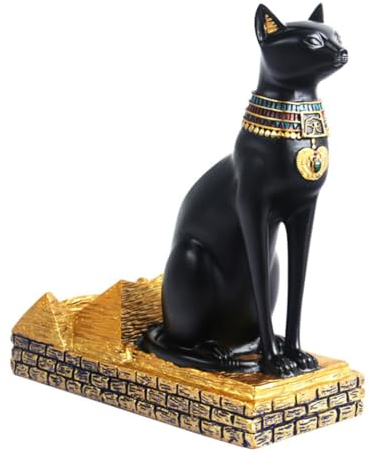 Mikinona Wine Rack Bottle Holder Wine Holder Cat Home Decor Egyptian Cat Statue Sculpture Desk Topper Sticker Book for Adults Egyptian Cat God Wine Bottle Rack Individual Goddess