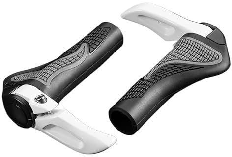 lenkergriffe 1 Paar MTB Fahrrad Griffe Ergonomische Anti-Slip Bullhorn Bilaterale Verriegelung Brechen Vice Griffe Fahrrad Lenker Abdeckung Fahrrad Teile Fahrrad Griffe/Lenkergriffe (Color : YJBT-WHI